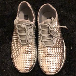 Silver sneakers
